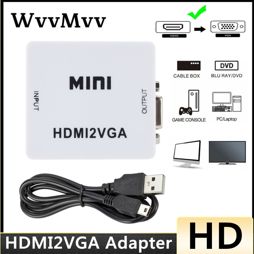 HD 1080P HDMI2VGA  HDM-VGA -Ƴα ȯ ̺, Ʈ TV ڽ- ÷̾ HDTV PC